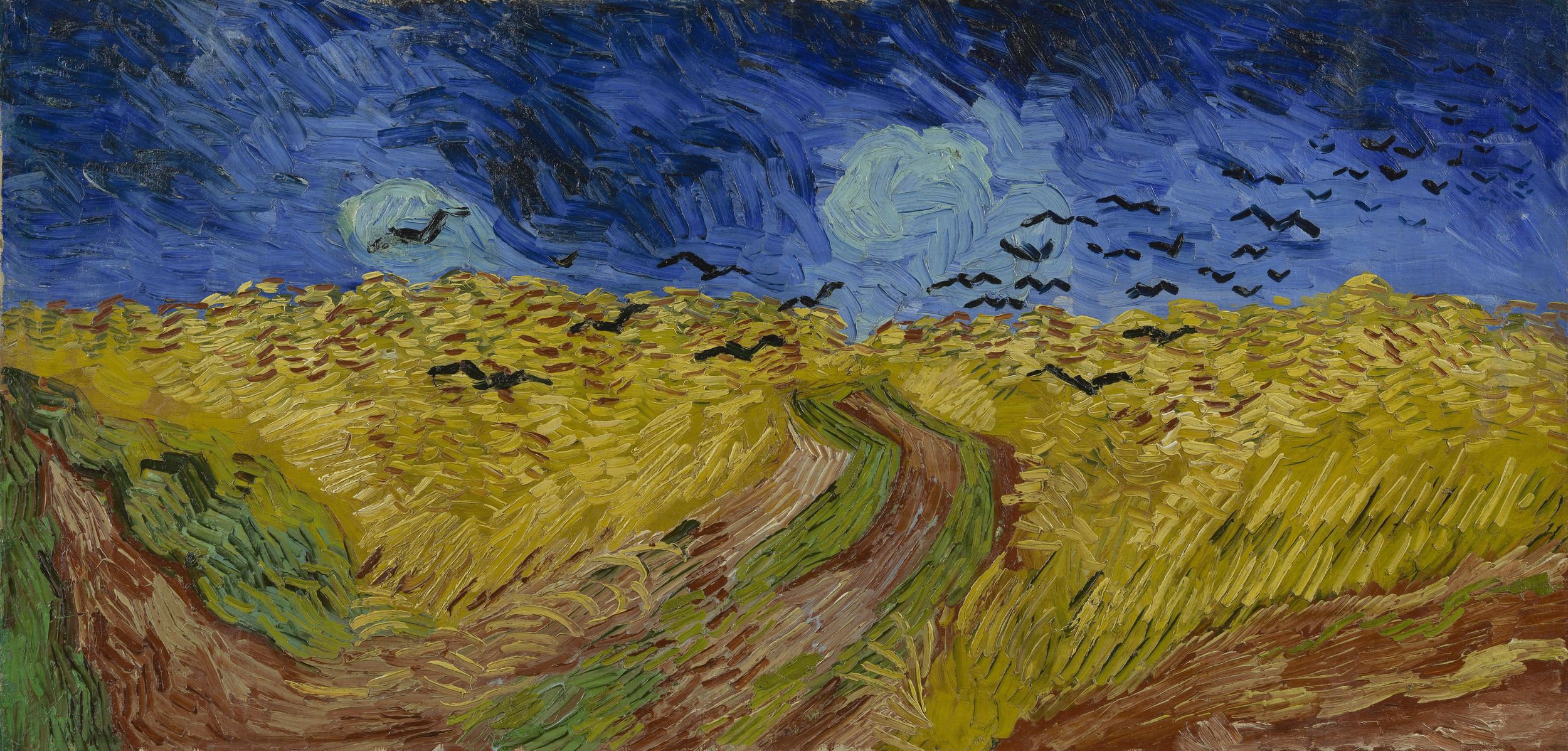 Картина Ван Гога Пшеничное поле с воронами 1890